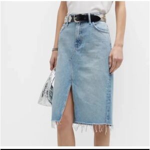 rag & bone midi denim jeans skirt Size 25